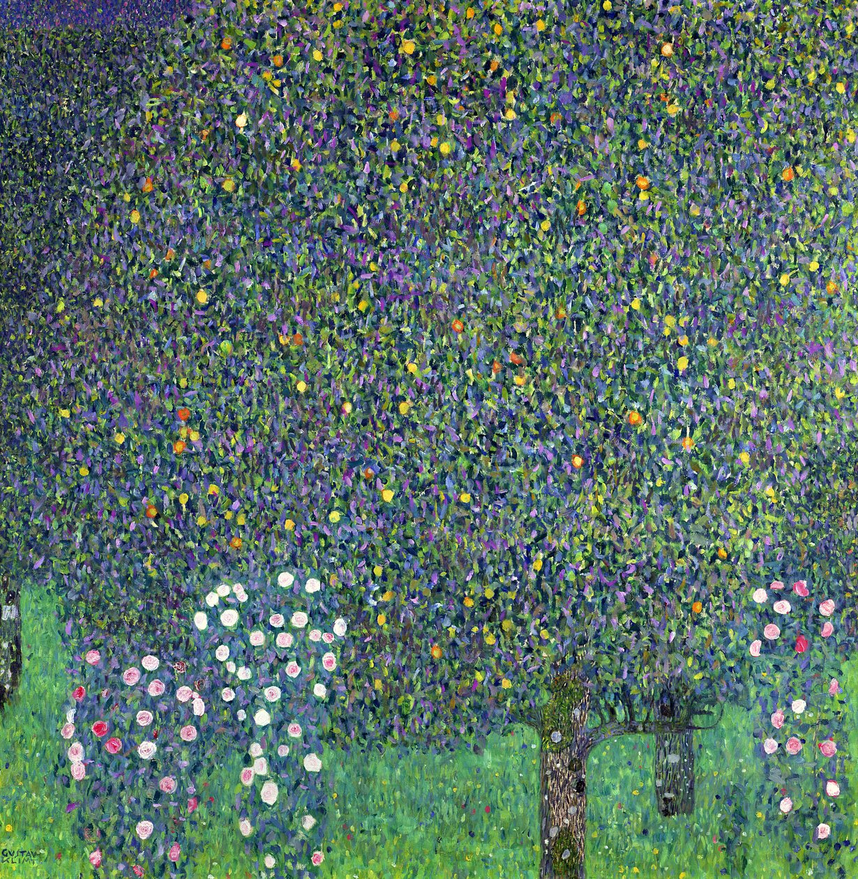 Rozen onder de bomen, ca. 1905 door Gustav Klimt