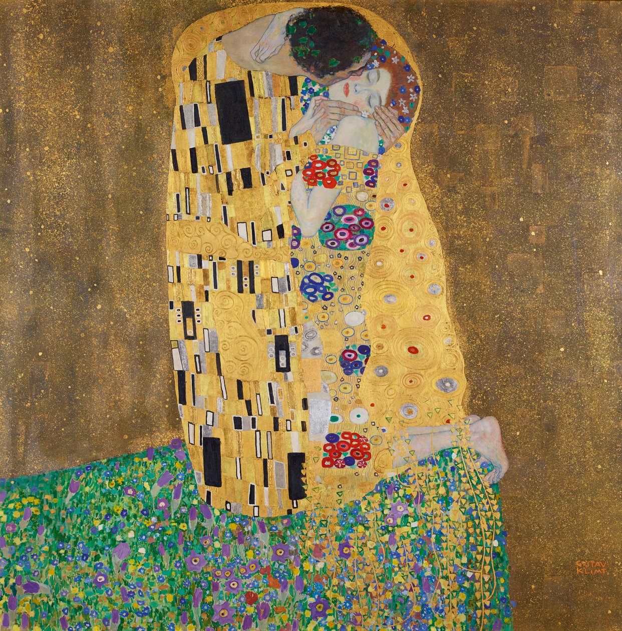 Russisch: "Kus" De kus door Gustav Klimt