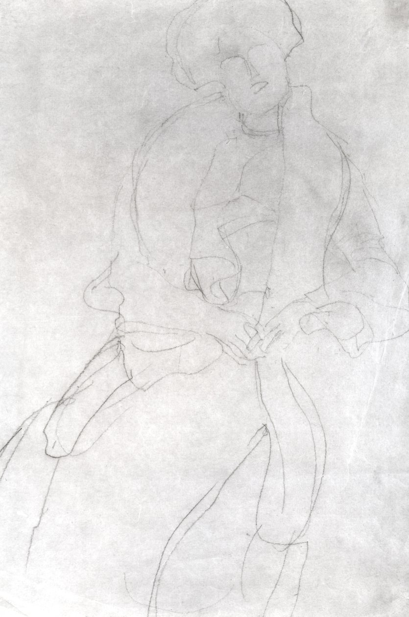 Zittende Vrouw met Boa (Adele Bloch-Bauer) door Gustav Klimt