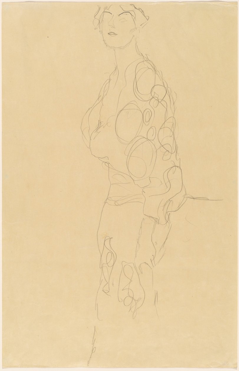 Staande vrouw door Gustav Klimt
