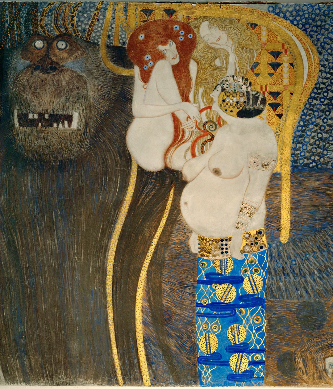 The " Beethoven Frieze ", detail door Gustav Klimt