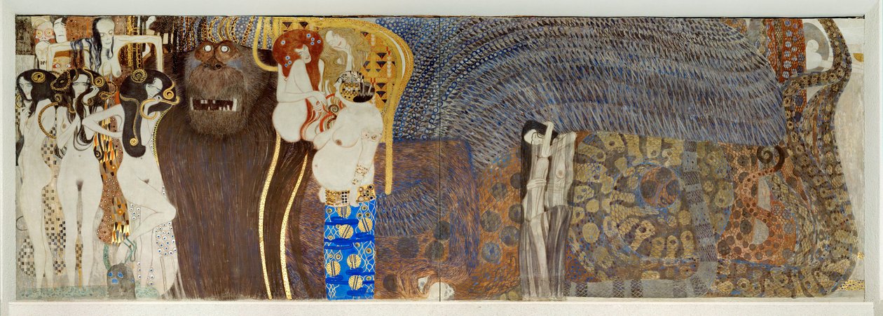 The " Beethoven Frieze ", detail door Gustav Klimt