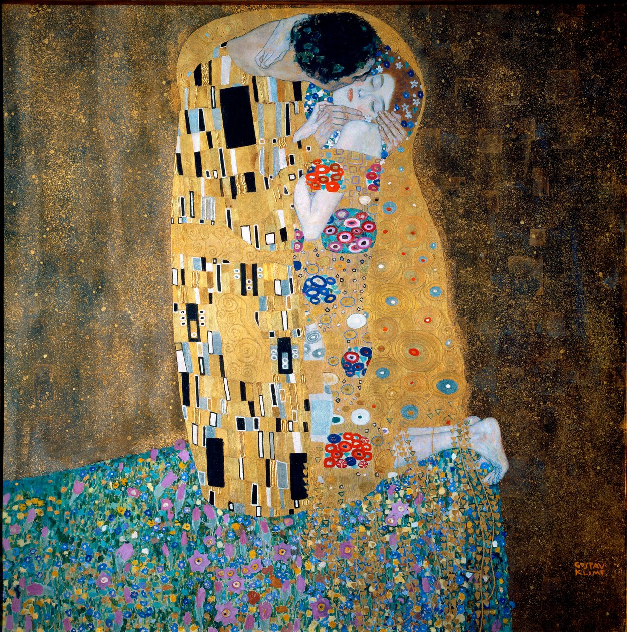 De kus door Gustav Klimt