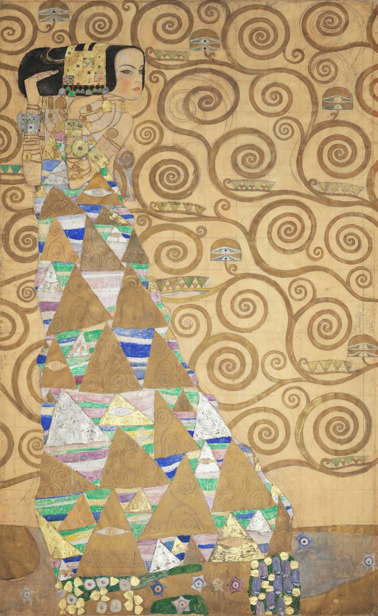 De Stoclet Fries, Detail: De Verwachting door Gustav Klimt