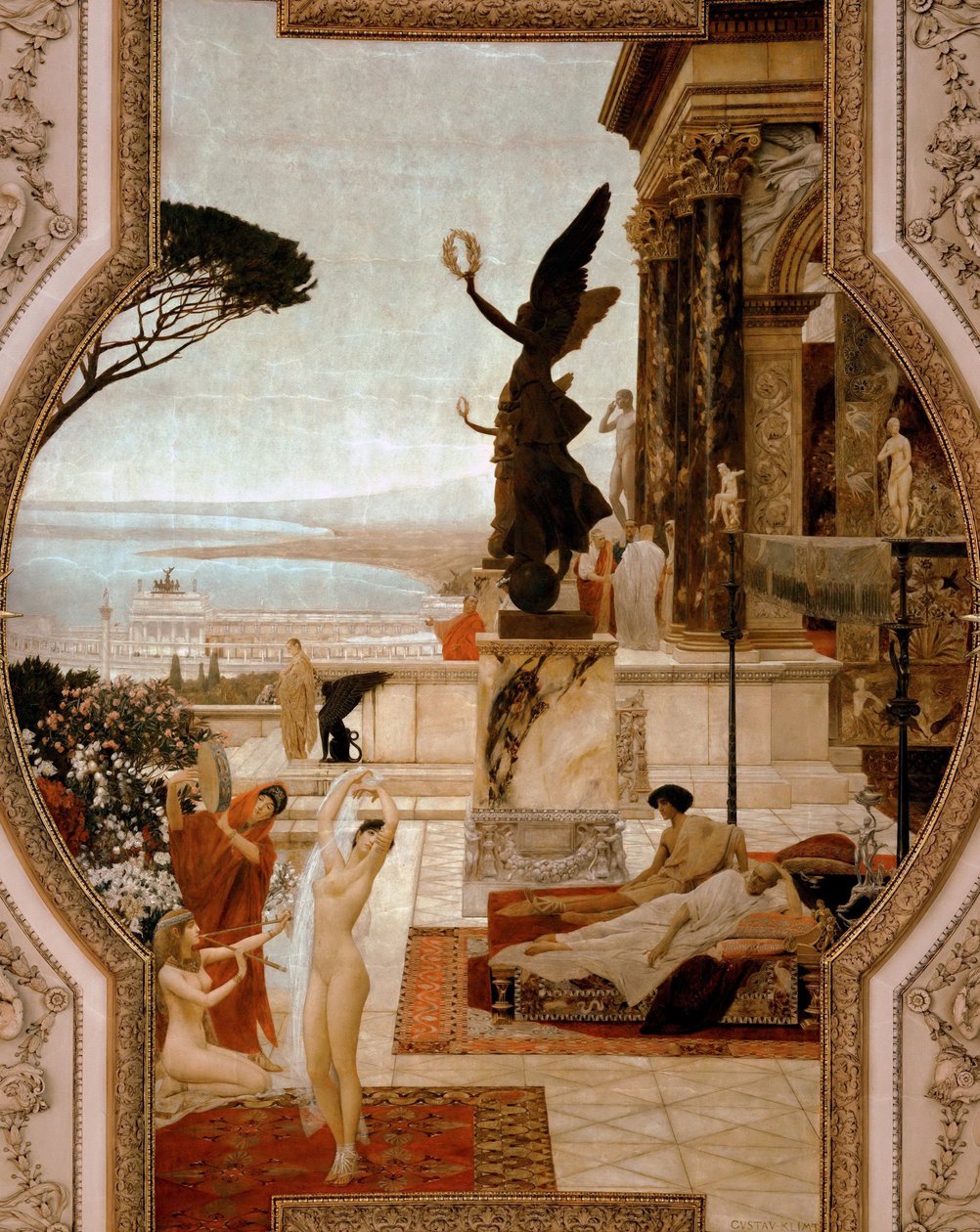 Het theater in Taormina, 1884-1888 door Gustav Klimt