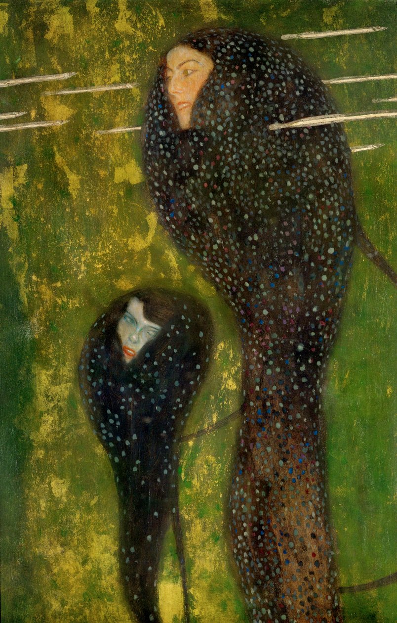 Waternimfen - zilvervisjes door Gustav Klimt