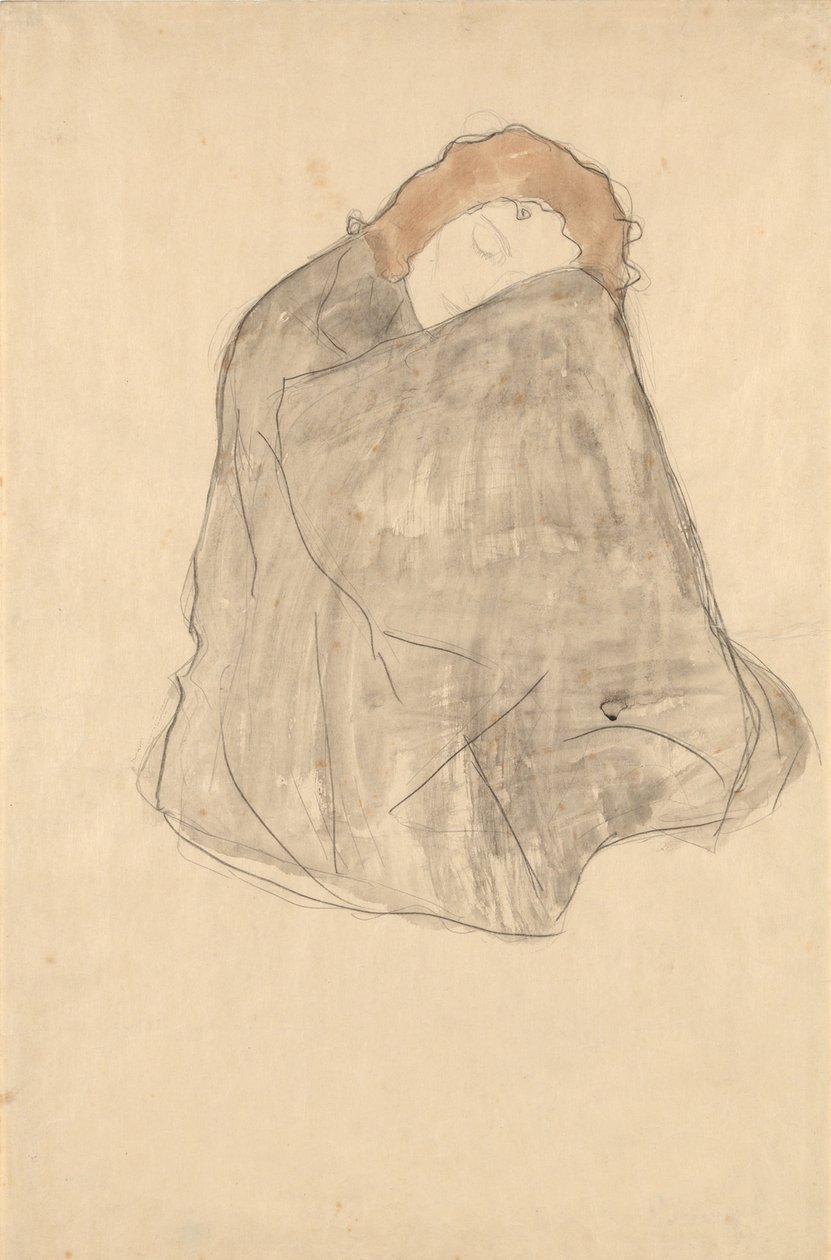 Zittende vrouw, 1908-1909 door Gustav Klimt