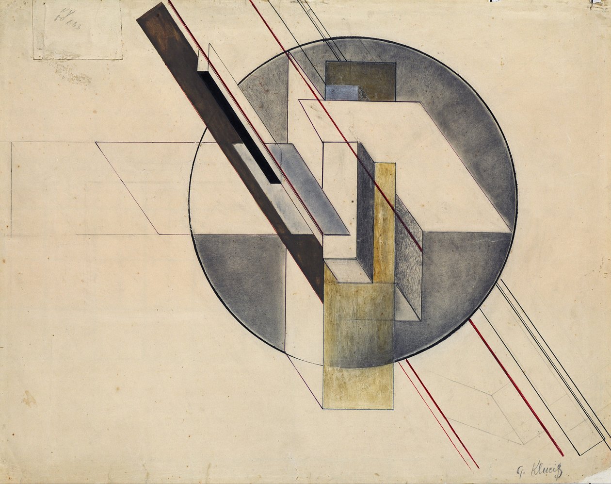 Constructie, 1921 door Gustav Klutsis