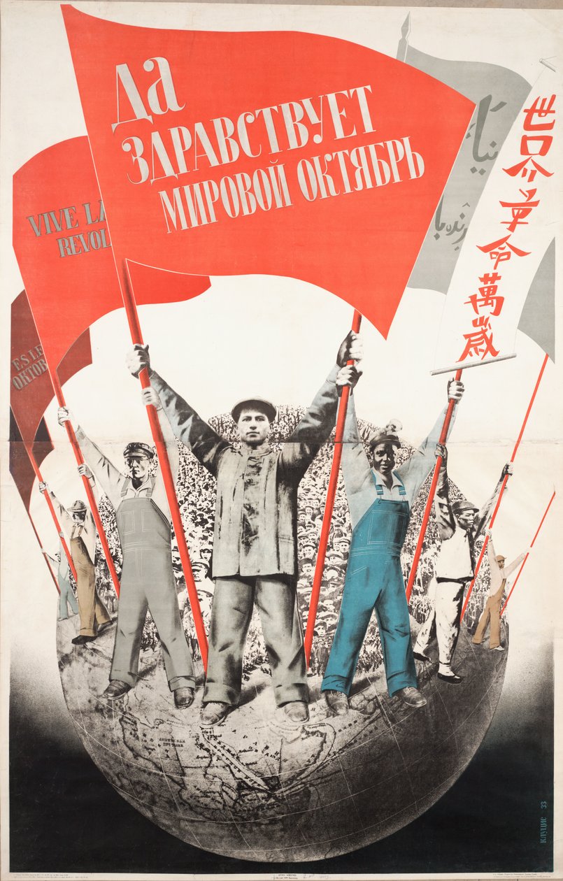 Lang leve de Wereld Oktober!, 1933 door Gustav Klutsis