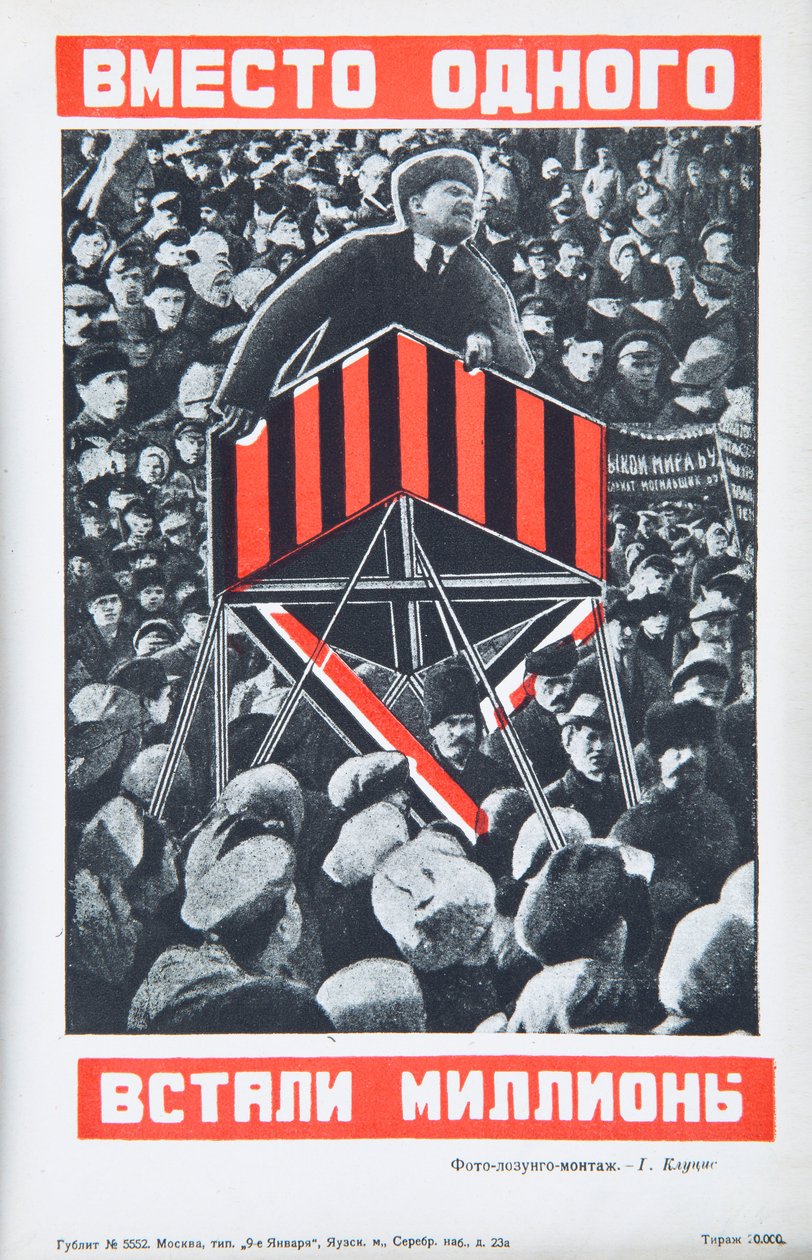 Vladimir Lenin, ca 1934 door Gustav Klutsis