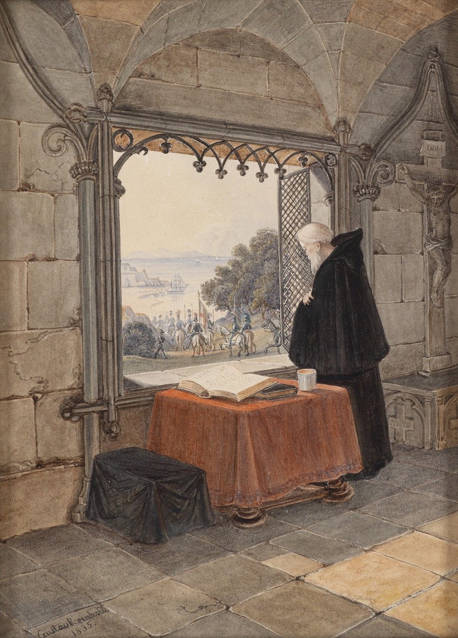 Kruisvaarder en monnik door Gustav Reinhold