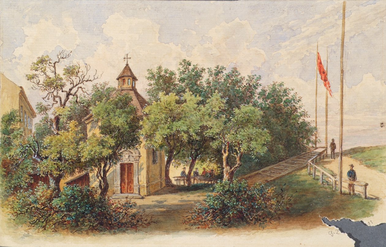 De Brigitta-kapel in Wenen-Brigittenau door Gustav Zafaurek