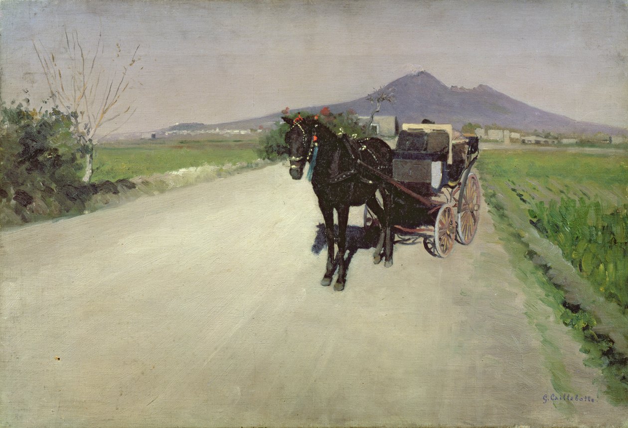 Een Weg in Napels door Gustave Caillebotte