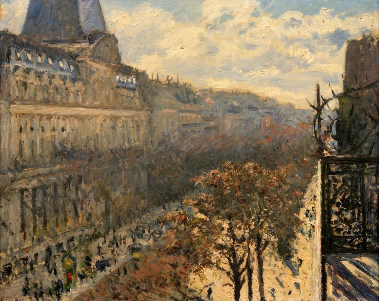 Boulevard des Italiens door Gustave Caillebotte
