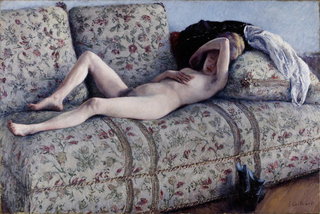 Naakt op een bank, c.1880 door Gustave Caillebotte