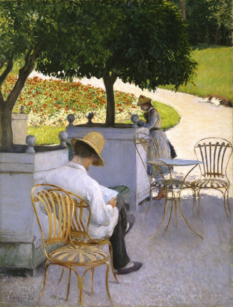 De sinaasappelbomen door Gustave Caillebotte
