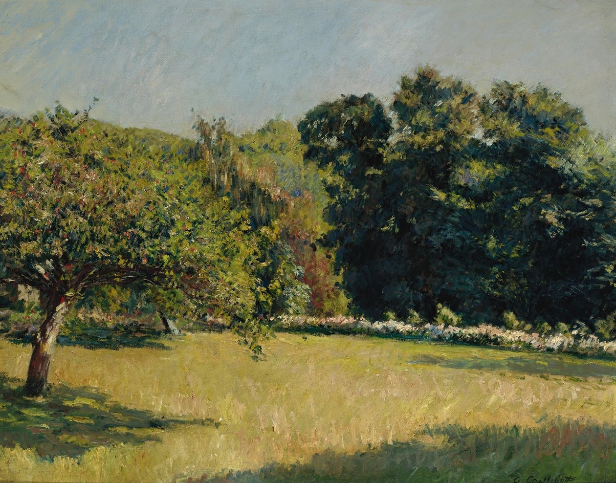 Een tuin in Trouville door Gustave Caillebotte