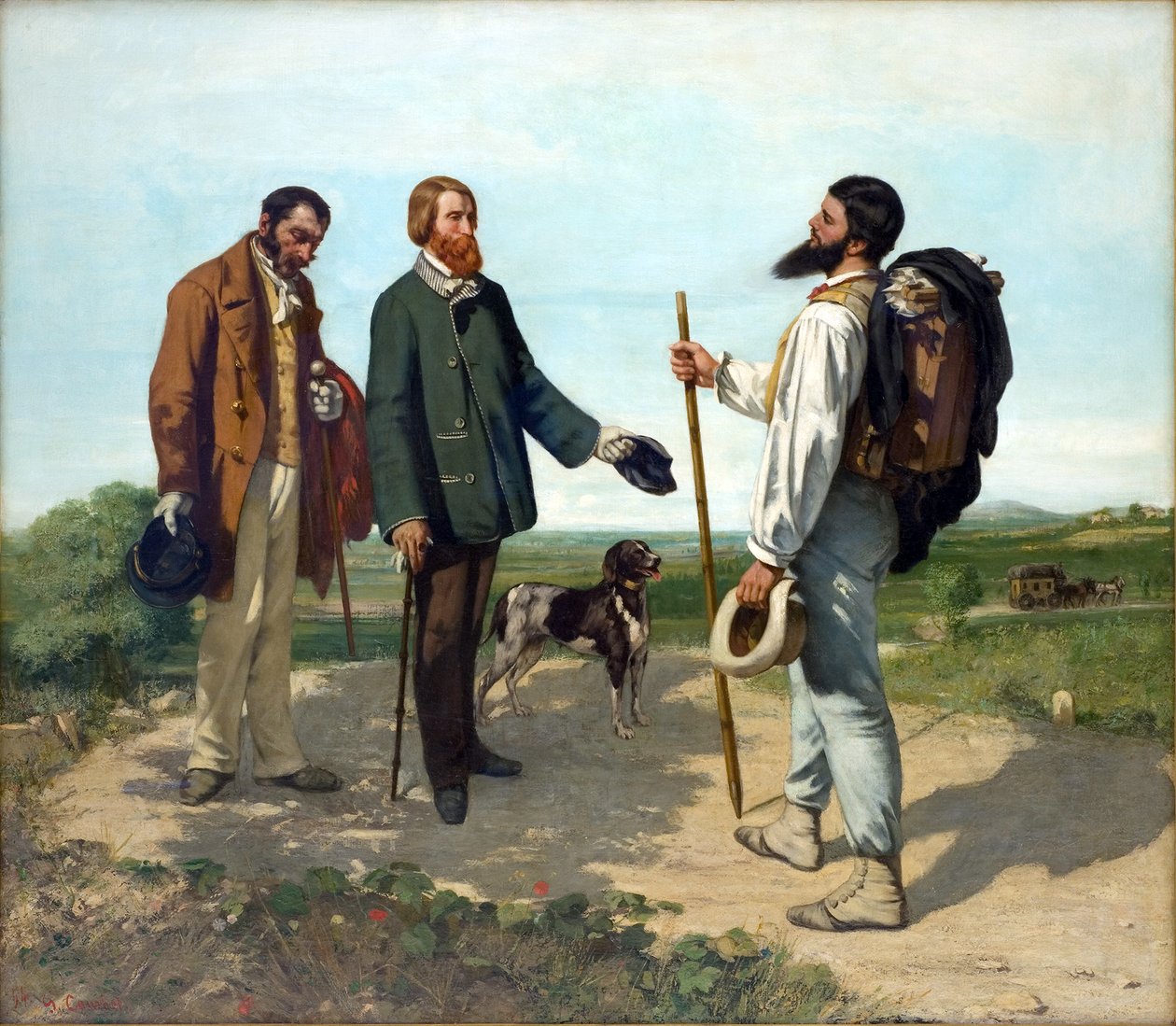 Bonjour Monsieur Courbet door Gustave Courbet