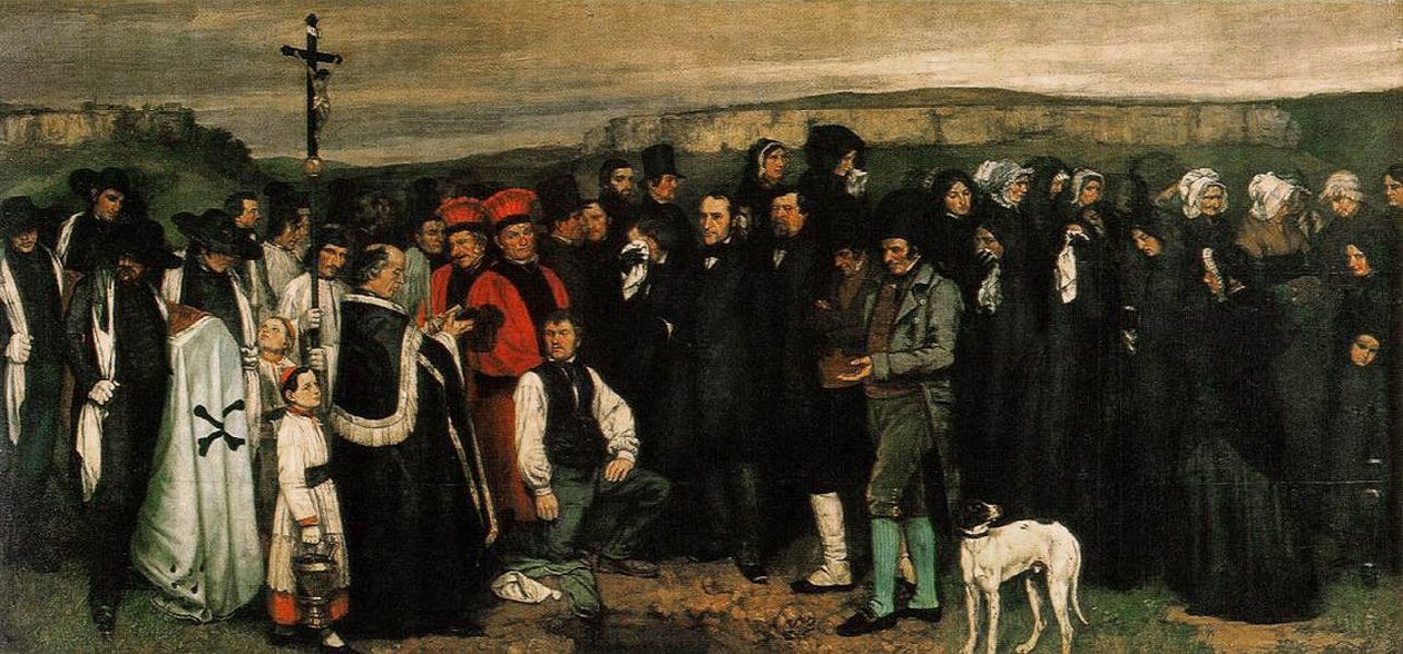 Begrafenis in Ornans door Gustave Courbet