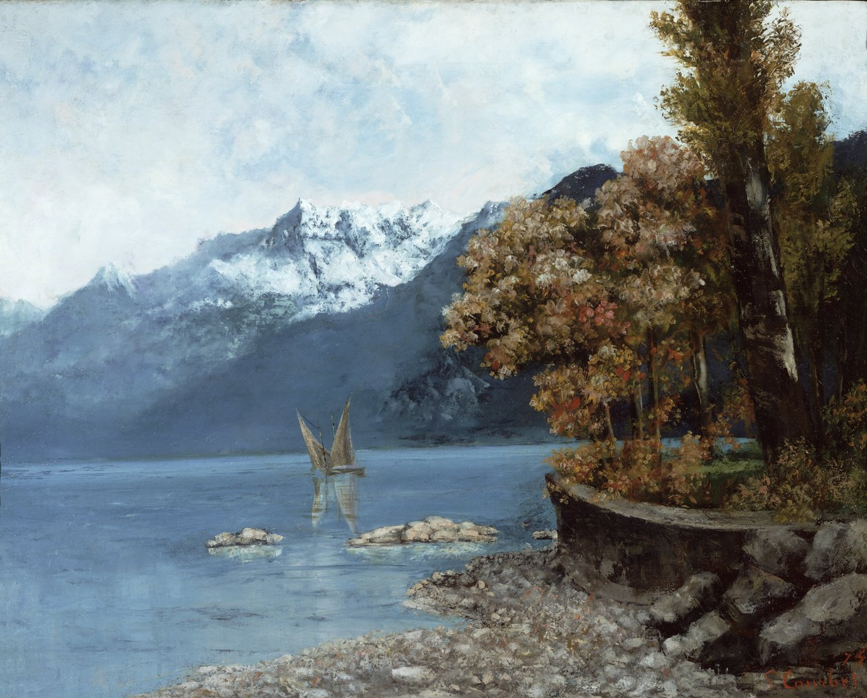 Meer van Genève, 1874 door Gustave Courbet