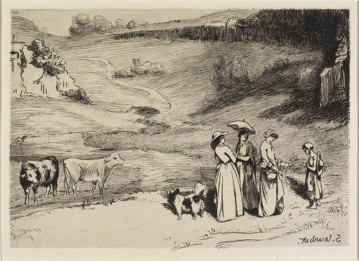 Les Demoiselles de Village, 1867 door Gustave Courbet