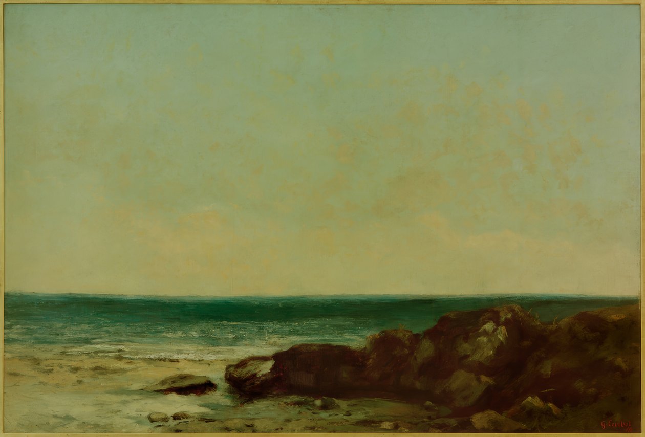 Kustlijn (Middellandse Zee) door Gustave Courbet