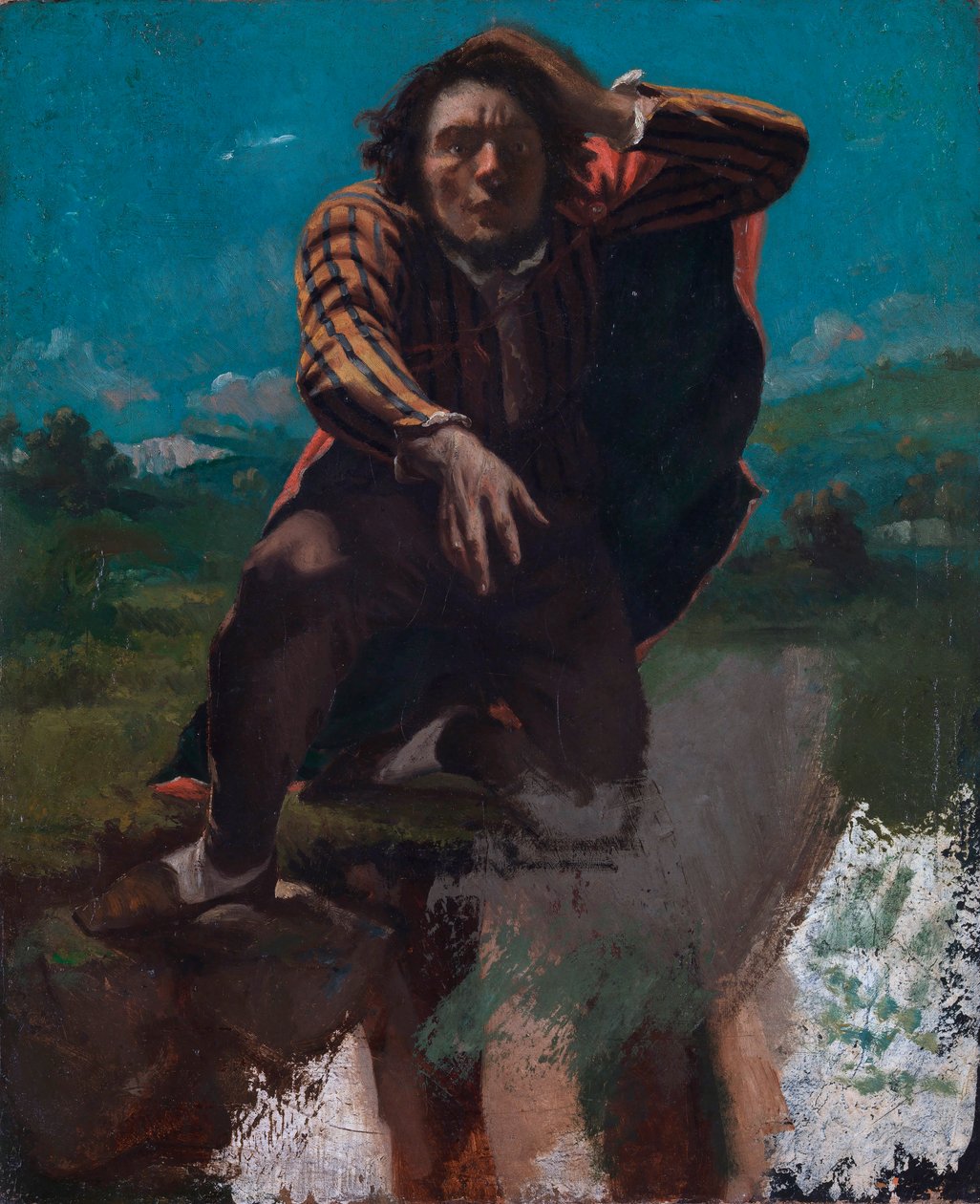 Op de rand van de afgrond door Gustave Courbet