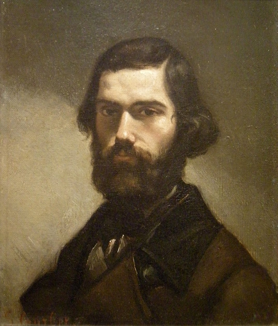 Portret van Jules Vallès door Gustave Courbet