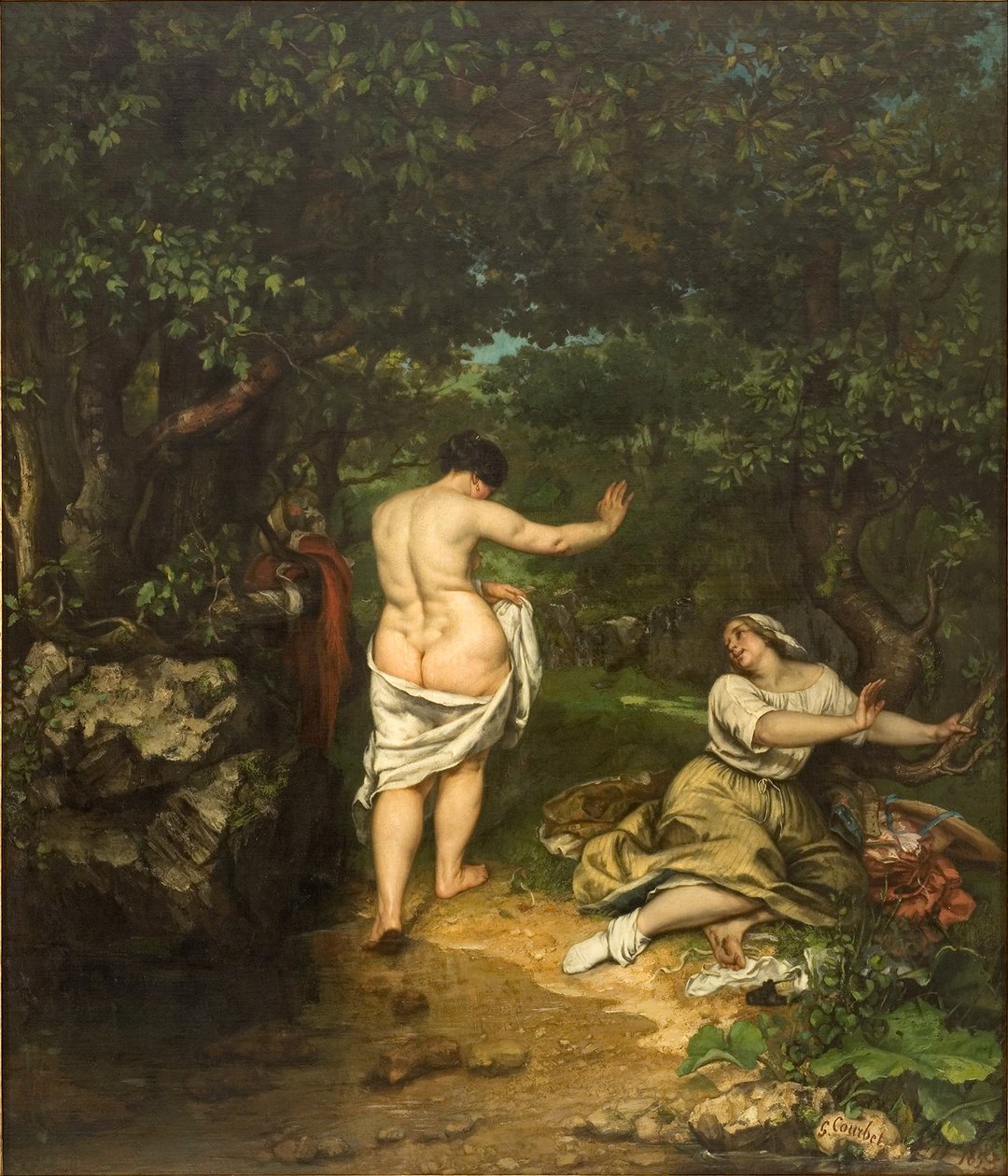 De Baders door Gustave Courbet