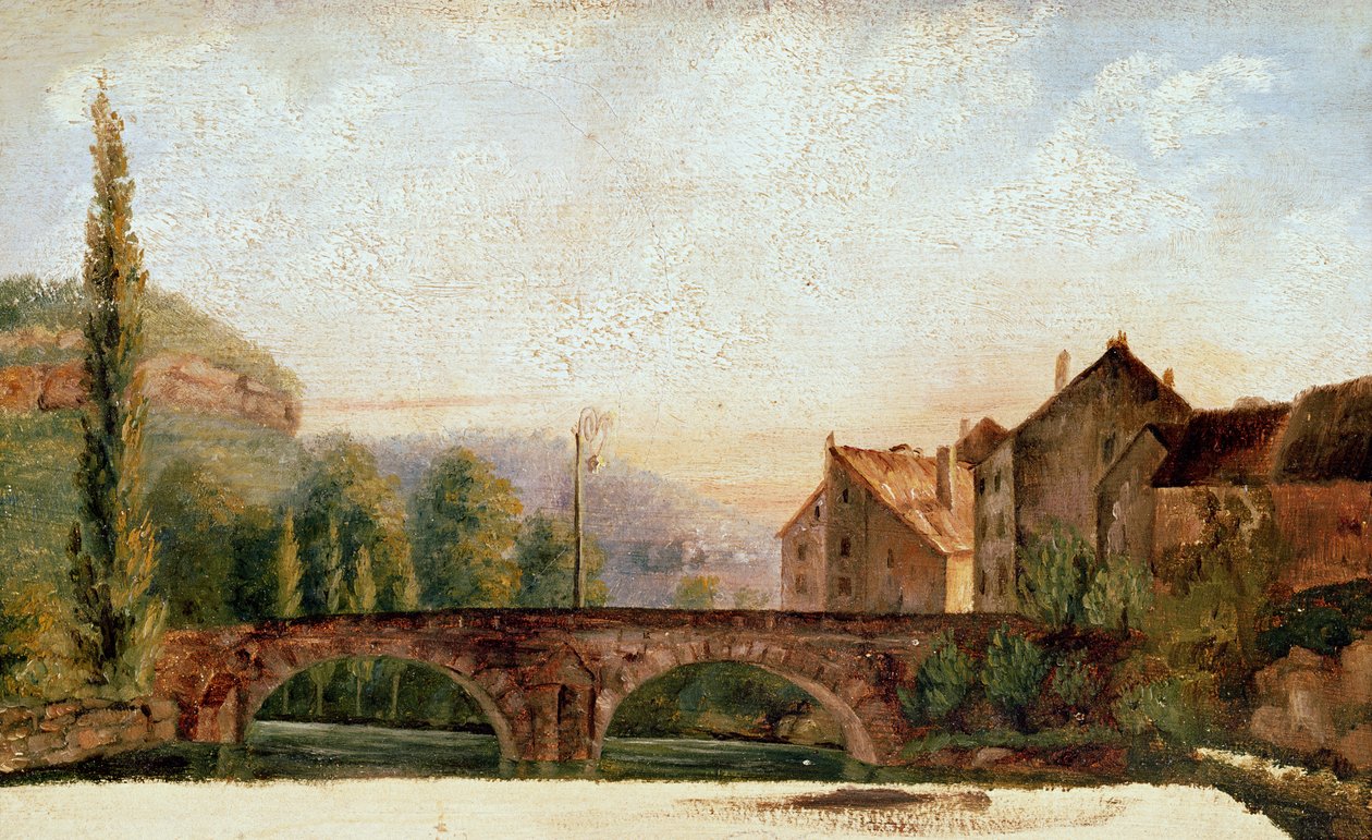 De Pont de Nahin bij Ornans, c.1837 door Gustave Courbet