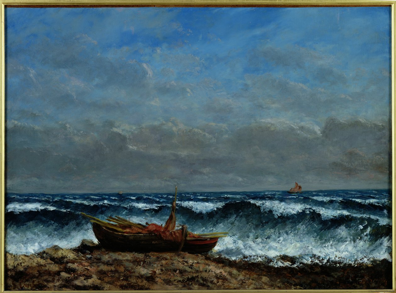 De Stormachtige Zee of, De Golf door Gustave Courbet