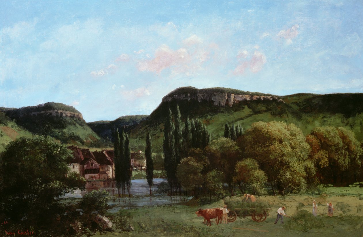 Uitzicht op Ornans, 1864 door Gustave Courbet