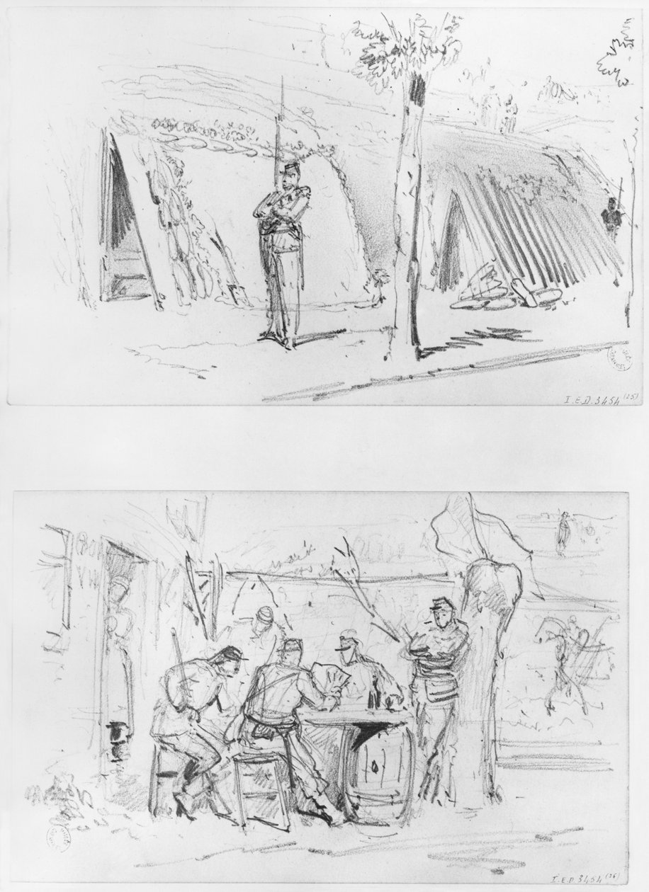 Album van het Beleg van Parijs, Wachtposten, Wachters door Gustave Dore