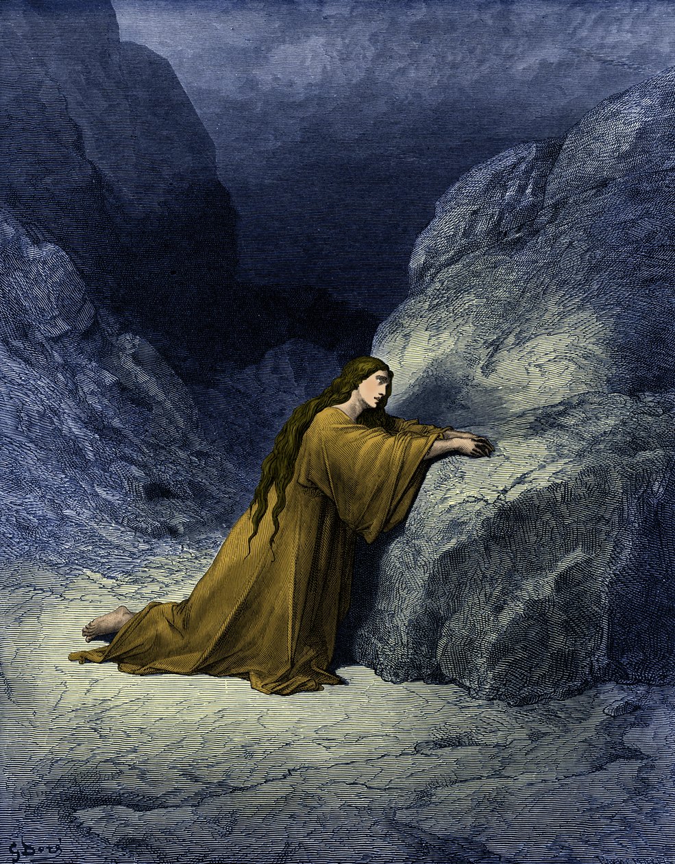 Maria Magdalena, de berouwvolle zondares - Bijbel door Gustave Dore