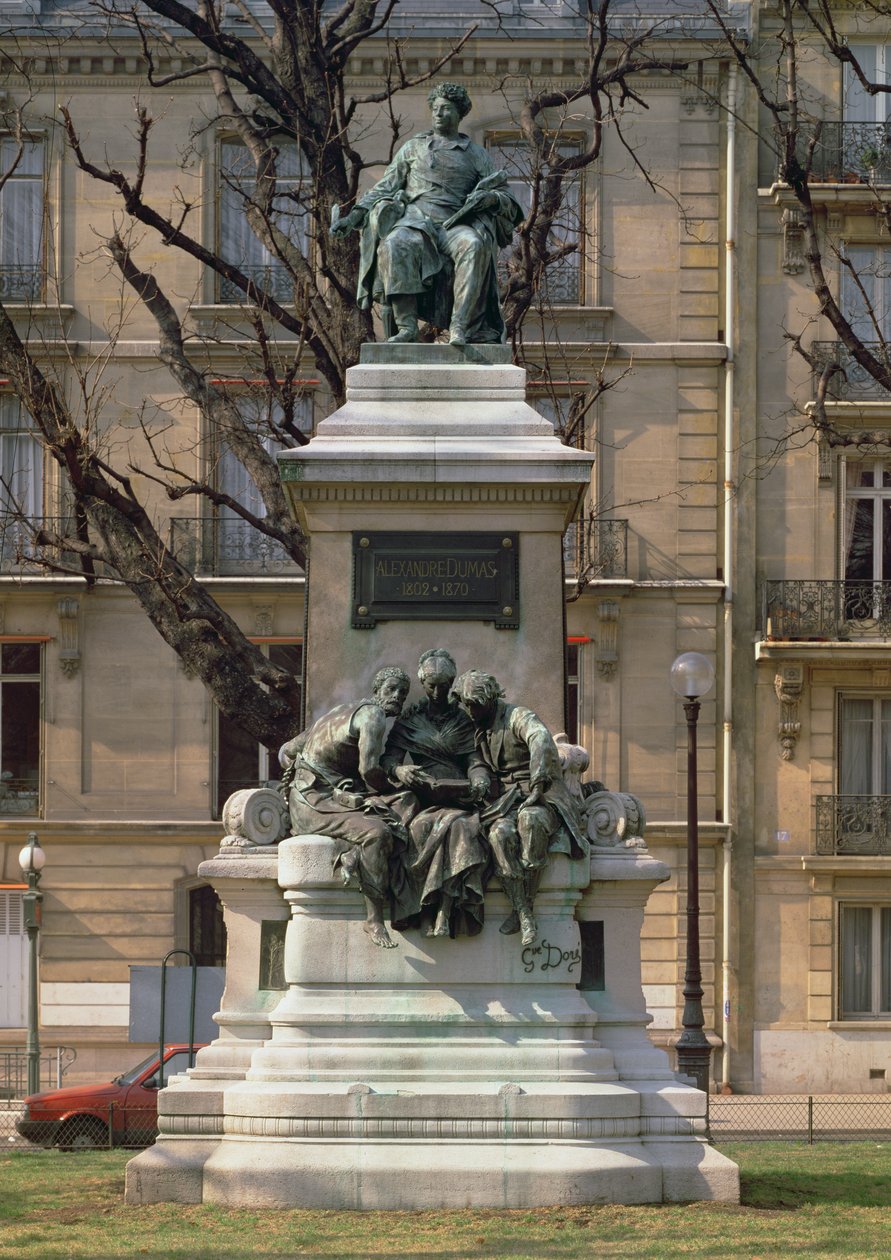 Monument voor Alexandre Dumas père (1802-70) Franse romanschrijver en toneelschrijver, 1883 door Gustave Dore