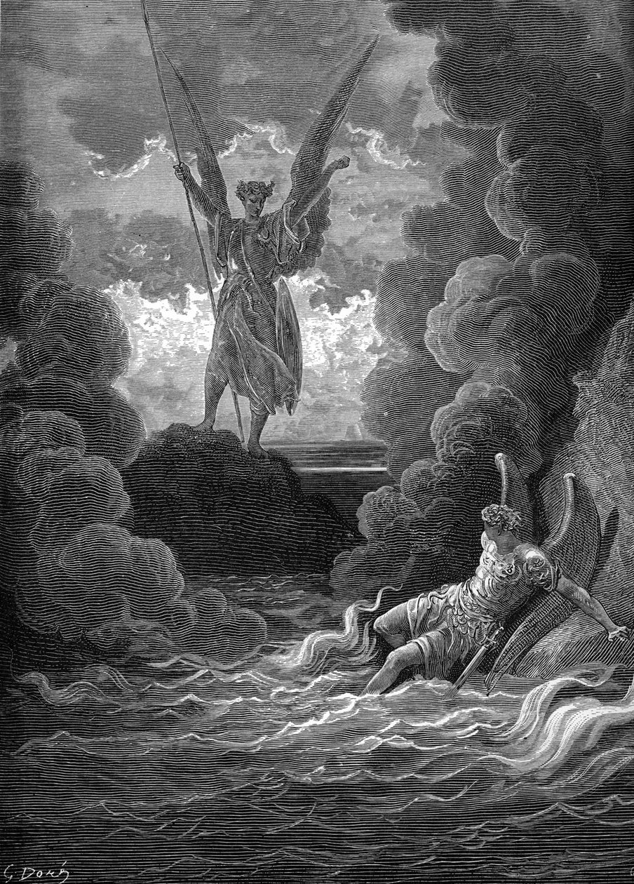 Paradise Lost: Satan en Beëlzebub door Gustave Dore