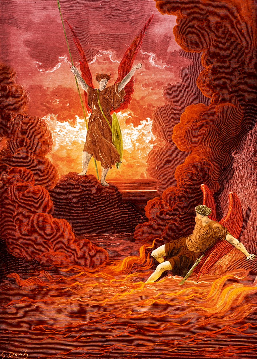 Paradise Lost: Satan en Beëlzebub door Gustave Dore