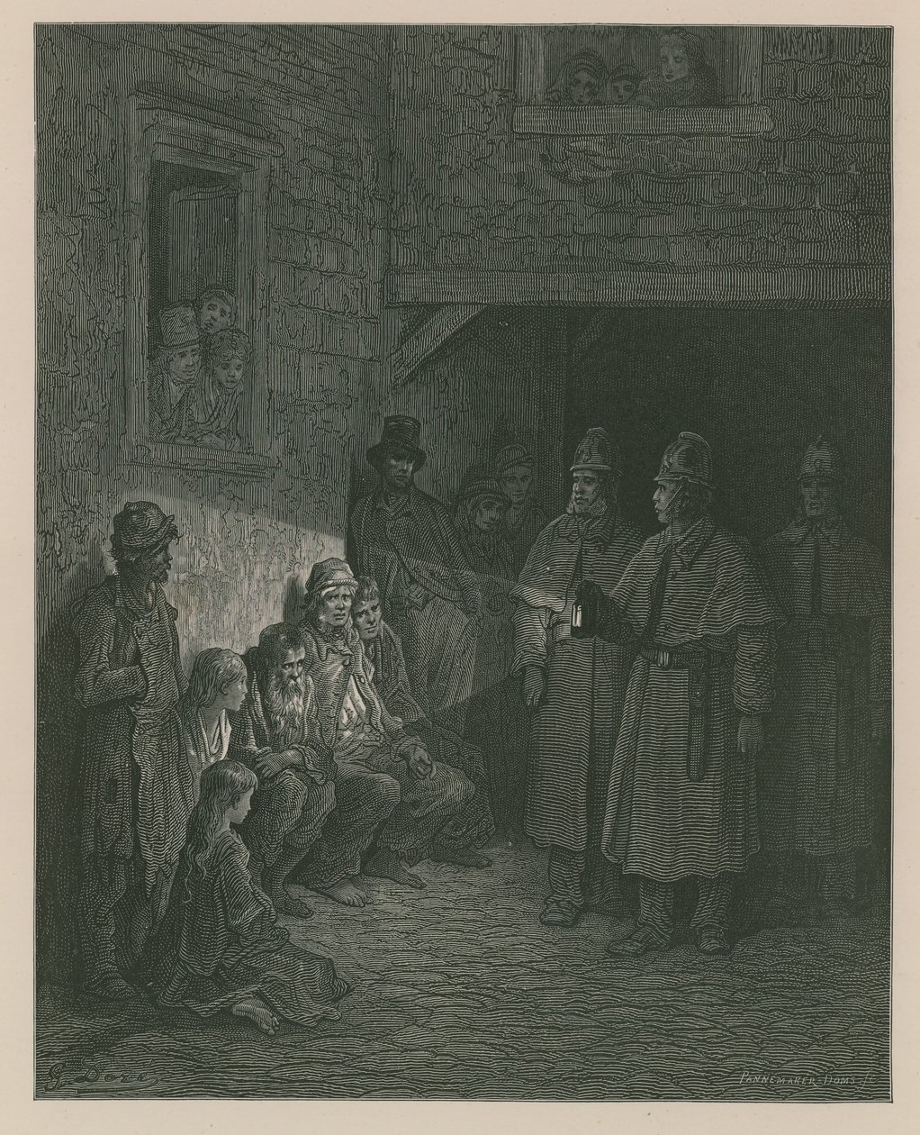 Politieagenten op patrouille door Gustave Dore