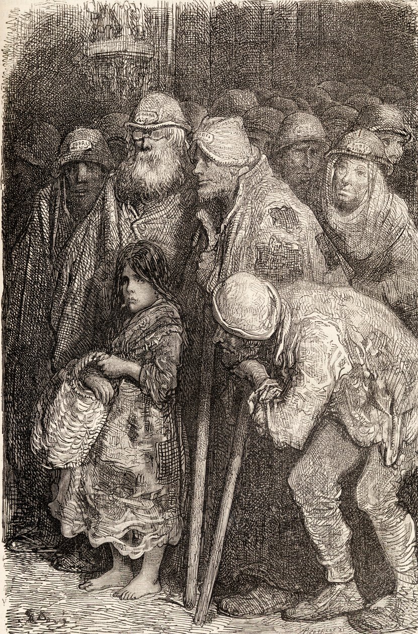 Spaanse Bedelaars uit Burgos, Spanje in de 19e eeuw, 1878 door Gustave Dore