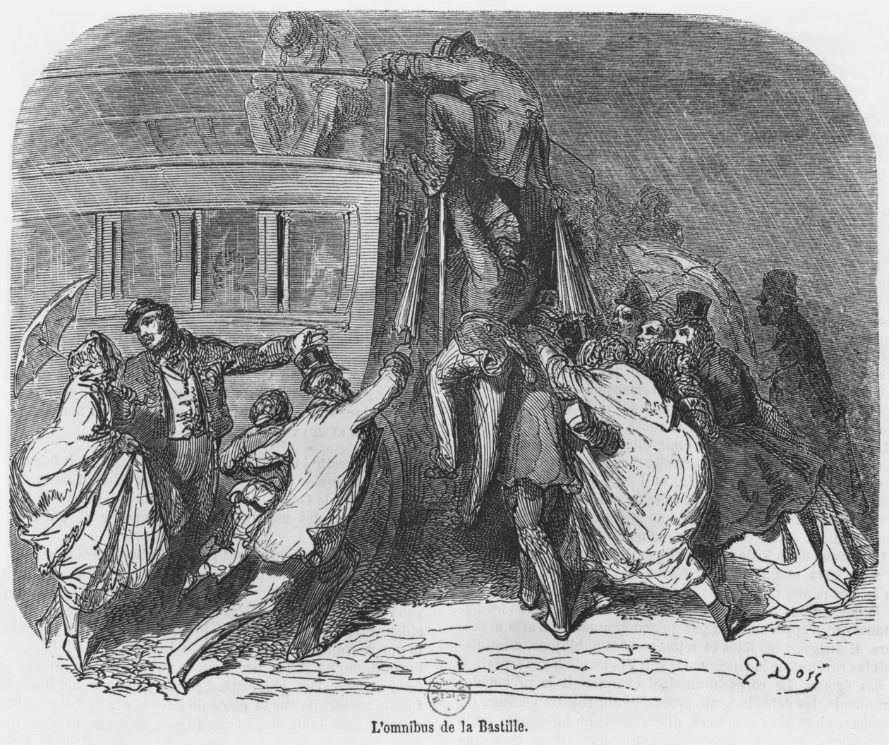 De Bastille omnibus, illustratie uit 