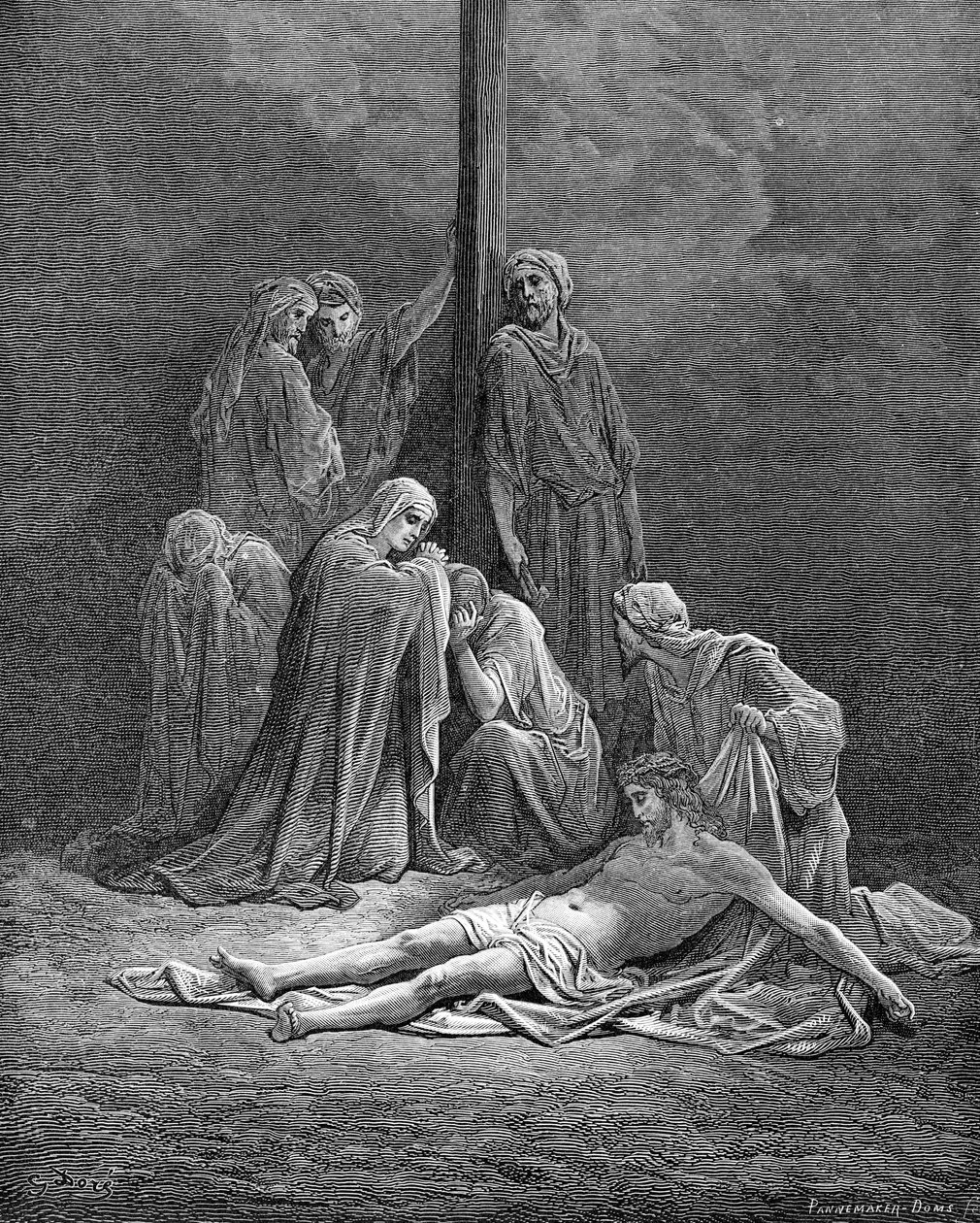 De dode Christus door Gustave Dore