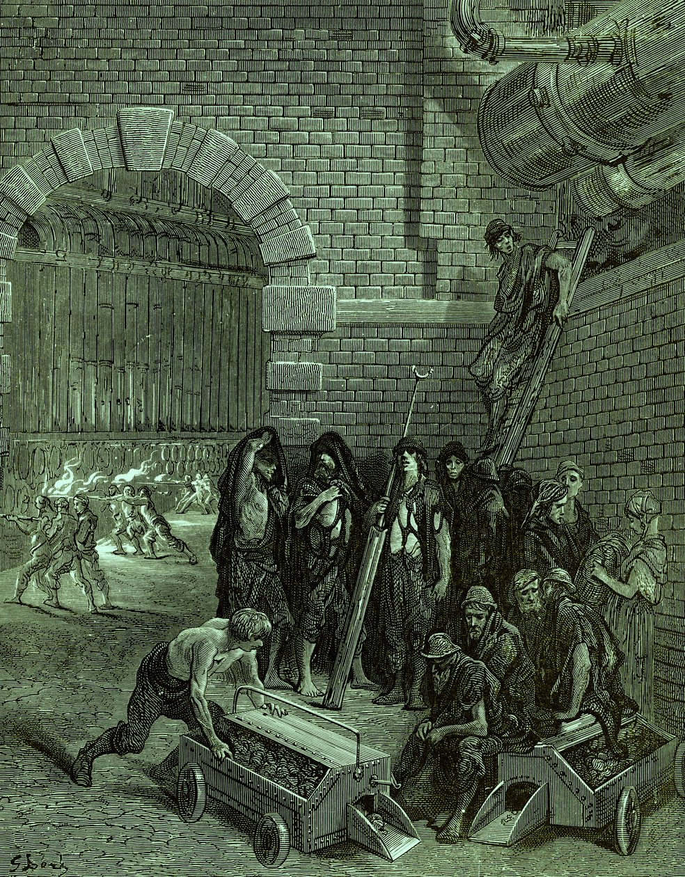 Victoriaans Londen Lambeth Gasfabriek door Gustave Dore
