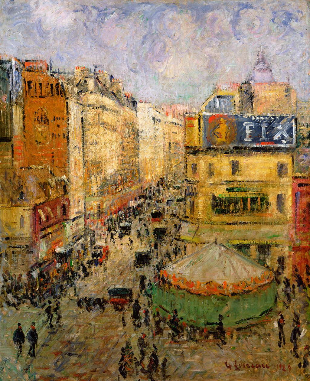 Rue de Clignancourt, 1924 door Gustave Loiseau