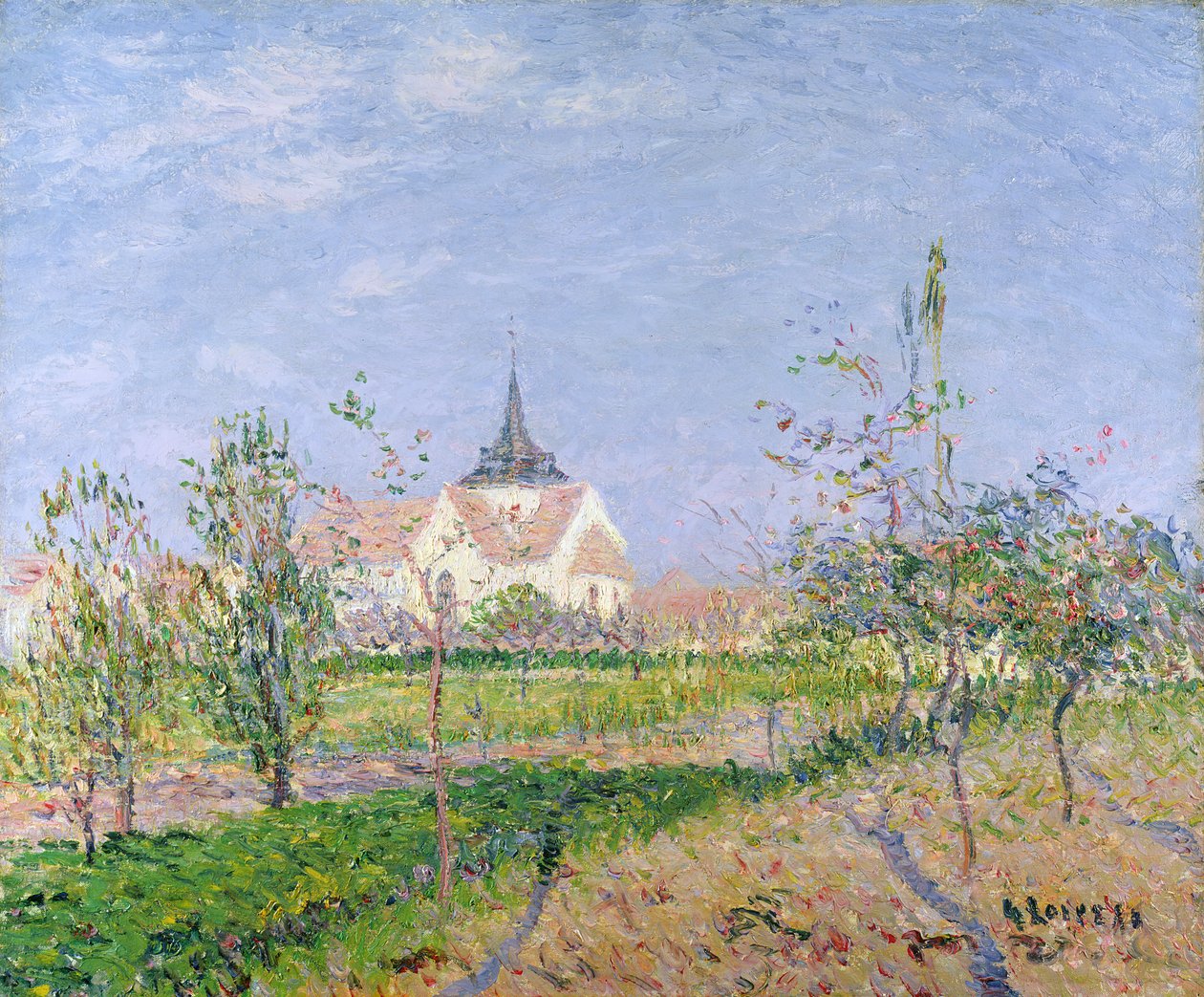 De Kerk in Vaudreuil, c.1905 door Gustave Loiseau