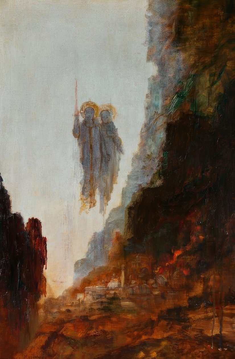 De engelen van Sodom door Gustave Moreau