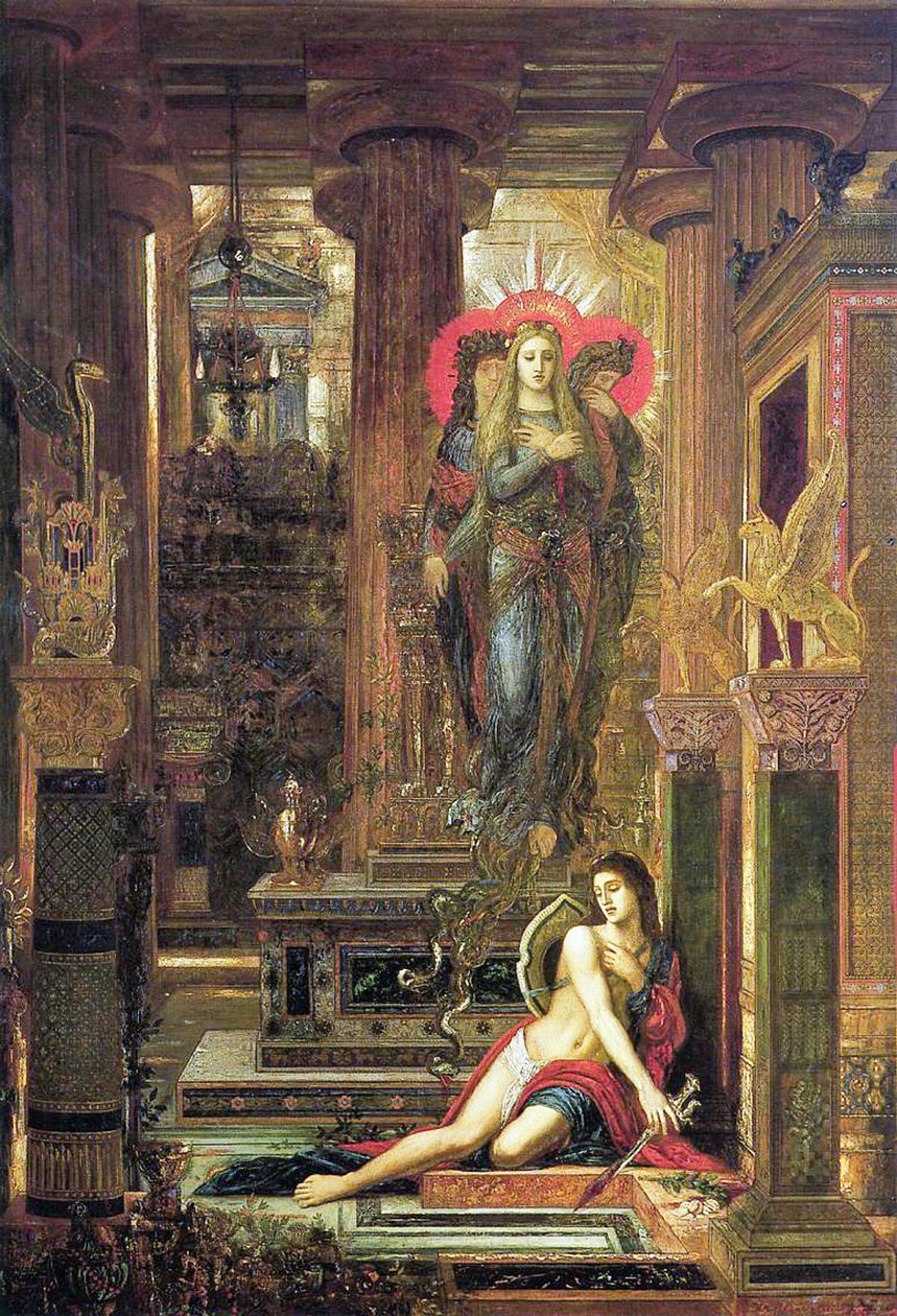 Orestes en de Erinyes, 1891 door Gustave Moreau