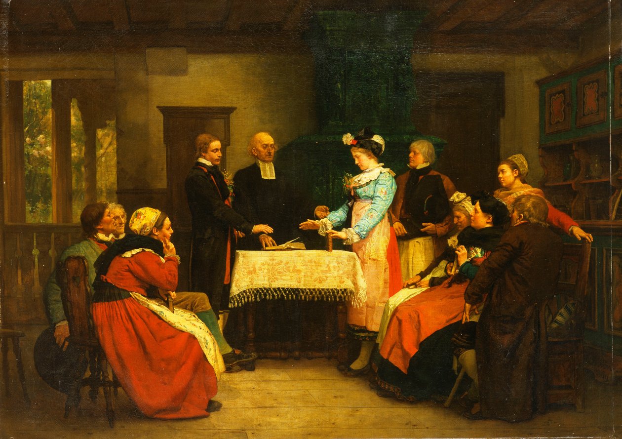 Een Elzasser bruiloft door Gustave Brion