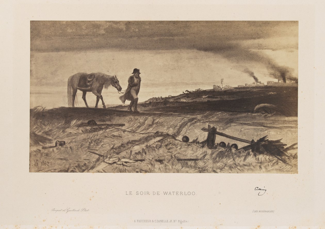 Gustave Brion - De avond van Waterloo door Gustave Brion
