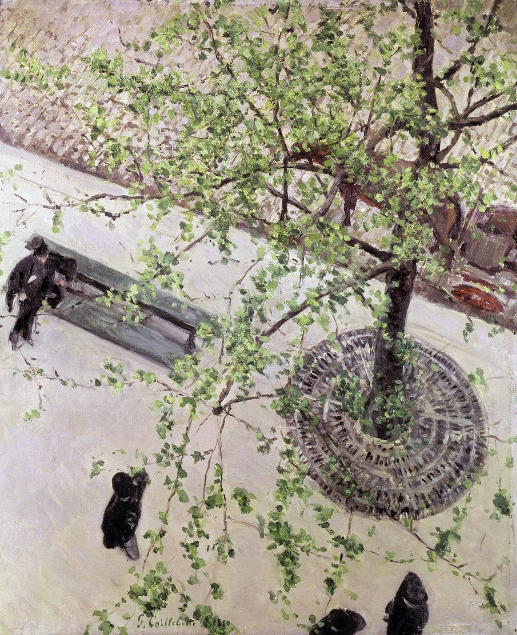Boulevard gezien van boven, 1880 door Gustave Caillebotte
