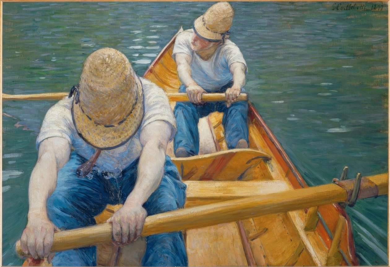 Roeiers door Gustave Caillebotte
